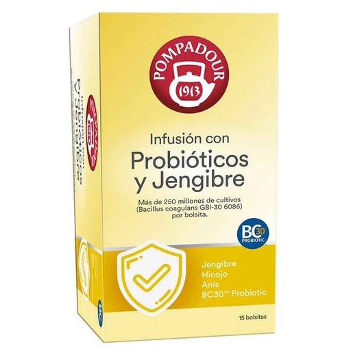 [71000] Infunsión con Probióticos y Jengibre de Pompadour 15 infusiones
