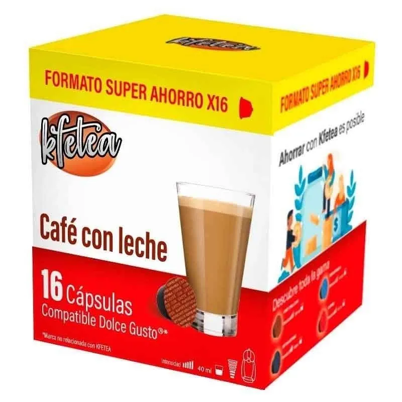 [MOG042] Café con Leche Dolce Gusto Kfetea en 16 Cápsulas compatibles