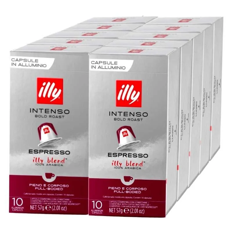 [22697X10] Café Intenso 100 cápsulas Illy compatibles con Nespresso