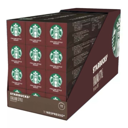 [6201193X12] Master Italian Style Roast Starbucks, 12 tubos, 120 cápsulas