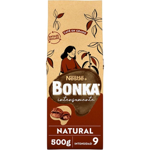[12489818] Café en grano de tueste Natural Bonka 500 gramos
