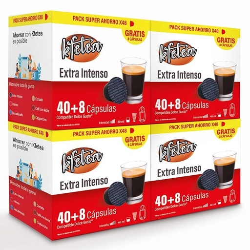 [KF4801X4] Extra Intenso Kfetea 4 cajas de 48 capsulas compatibles Dolce Gusto