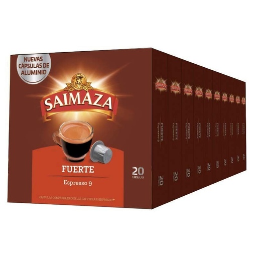 [4028473X10] FUERTE Saimaza 10 cajas de 20 cápsulas compatibles Nespresso