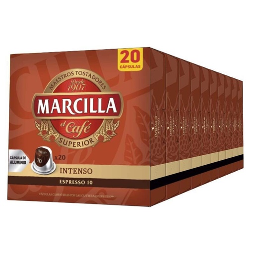 [4057002X10] Intenso Marcilla 10 cajas de 20 cápsulas compatibles Nespresso 8711000376249