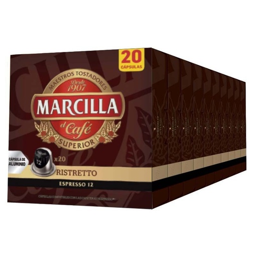 [4057004X10] Ristretto Marcilla 10 cajas de 20 cápsulas compatibles Nespresso