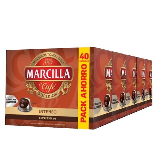 [4019267X5] Intenso Marcilla 5 cajas de 40 cápsulas compatibles Nespresso