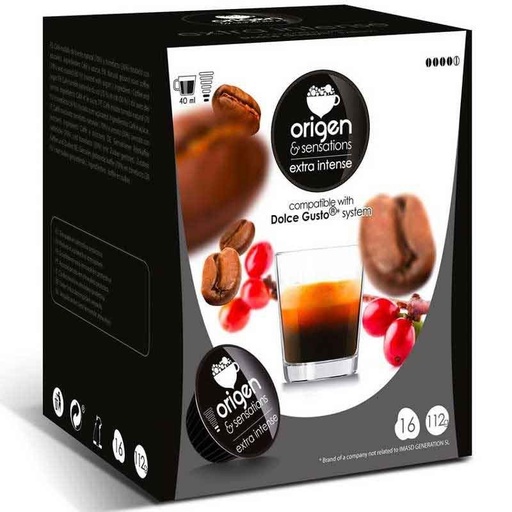 [E1601] Café Extra Intenso 16 cápsulas | Origen & Sensations Dolce Gusto
