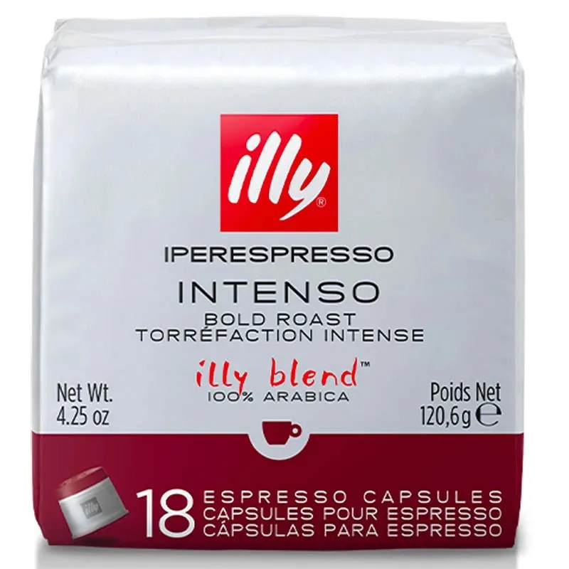 [A029] Iperespresso Intense Illy de tueste oscuro 18 cápsulas.