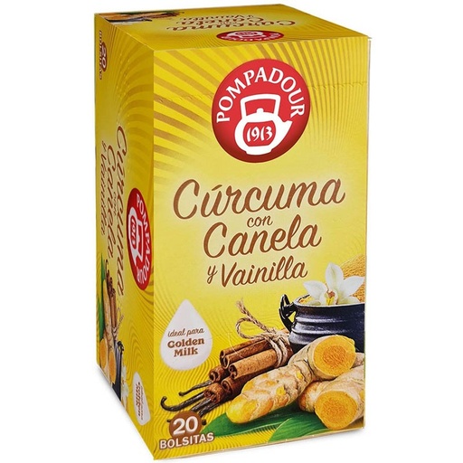[71035] Infusión de Cúrcuma Canela y Vainilla Pompadour 20 unidades