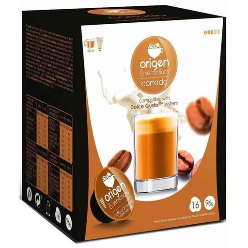 [E1605] Cortado 16 cápsulas Origen & Sensations compatibles Dolce Gusto