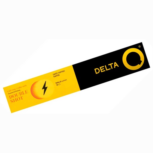 [7912800] Double Shot, Espresso con doble dosis de cafeina, cápsulas Delta Q