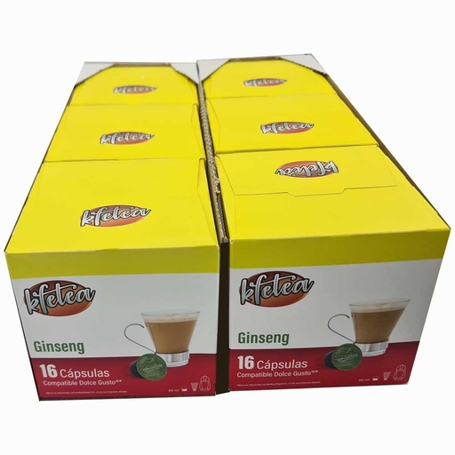 [MOG041X6] Ginseng  Kfetea 6 cajas de 16 capsulas compatibles Dolce Gusto