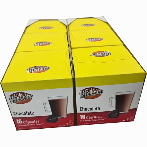 [MOG043X6] Chocolate Kfetea 6 cajas de 16 capsulas compatibles Dolce Gusto