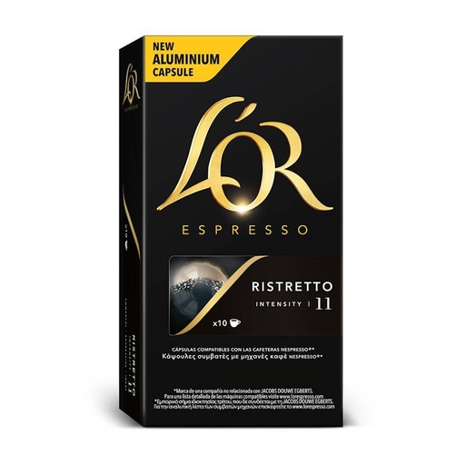 [4028366] Ristretto L'OR para Nespresso 10 capsulas aluminio compatibles