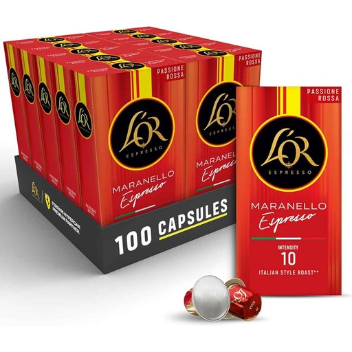 [4058244X20] Ristretto Maranello, Passione Rossa L'or 10 cajas compatibles Nespresso 