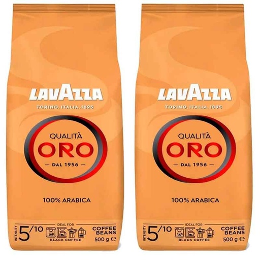 [019362X2] Lavazza Qualita Oro Café en Grano  2 bolsas de 500 gr