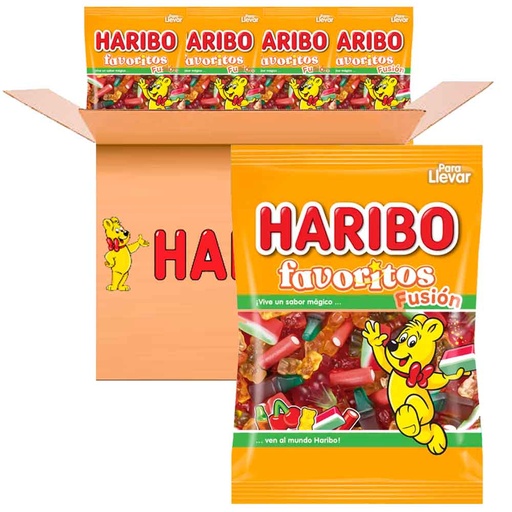 [10126] Favoritos Fusion de Haribo Caja de 18 ud x 90 gr de gominolas