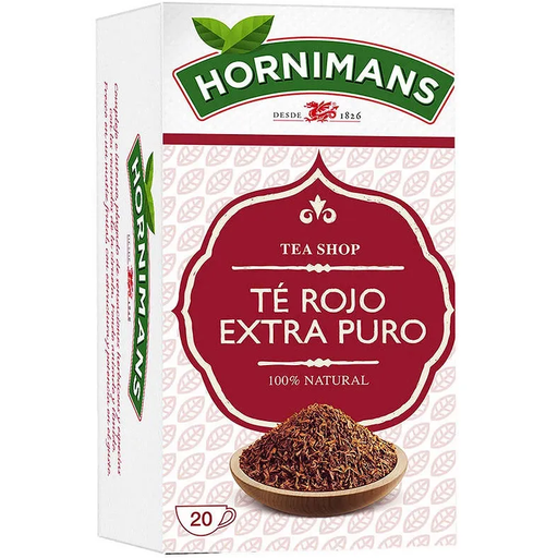 [4071472] Té Rojo Extra Puro Hornimans, 20 unidades