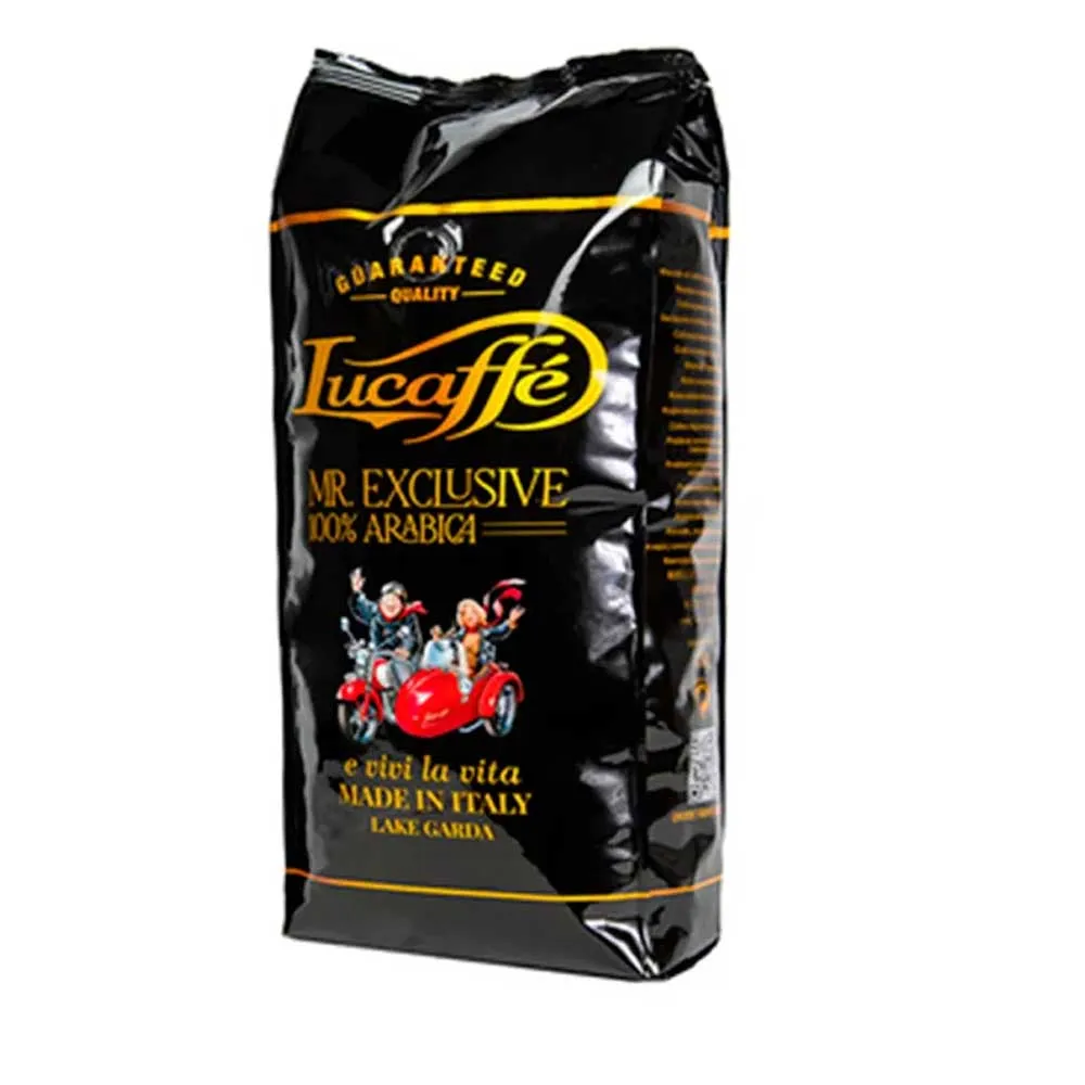 [V8483] Lucaffé Mr. Exclusive 100 % arábica café en grano 1 kilo de café de Italia