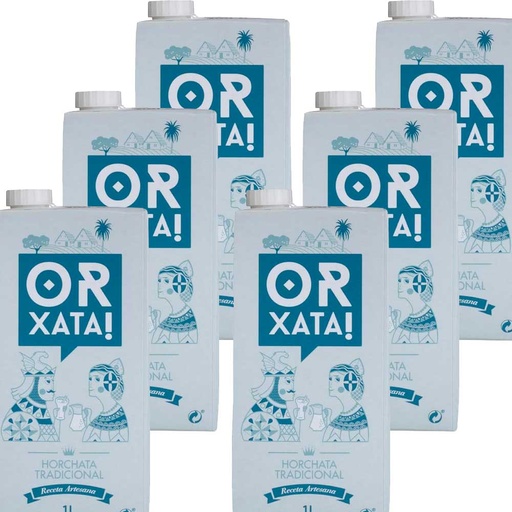 [HOX1222X6] Pack 6 ud. Or,xata Tradicional Polo 1 litro de Horchata de Valencia 2,2 mg