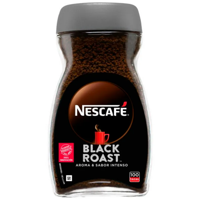 [12482151] Nescafé Black Roast Café Soluble Tarro 200 gr