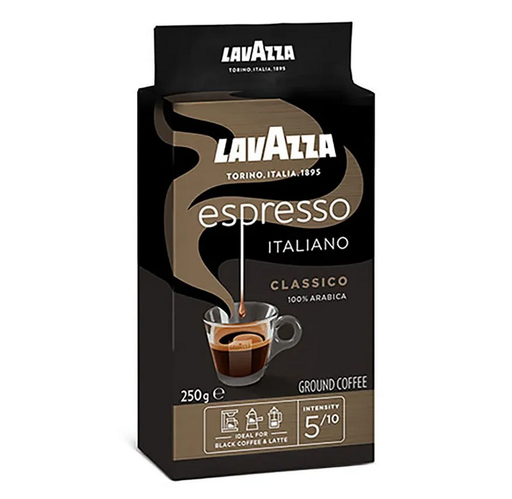 [ESITCLASMOL250] Lavazza Café Molido Espresso Intaliano Clássico 100% arábica 250 gramos