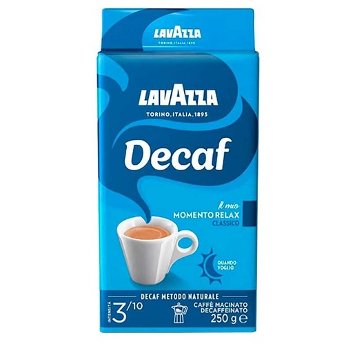 [DESCAFEINAMOL250] Lavazza Café Molido Descafeinado 250 gramos