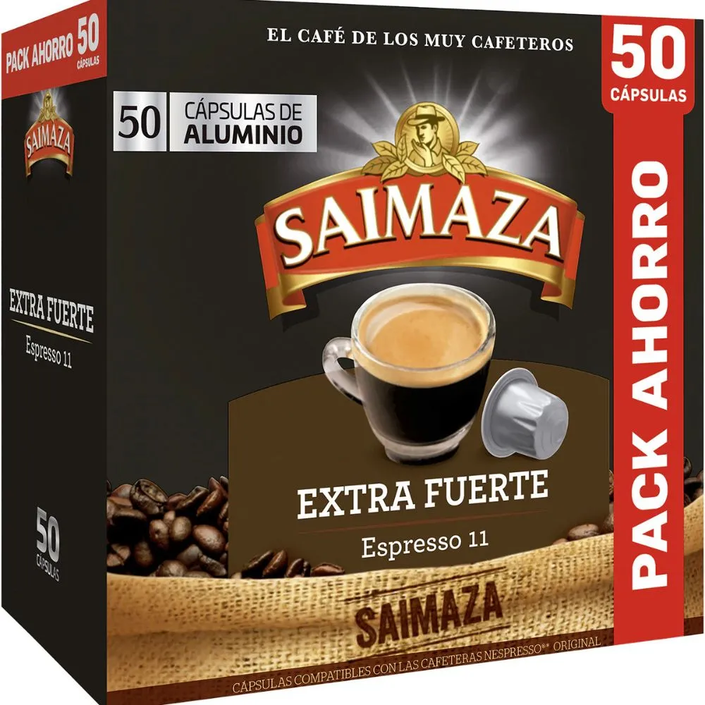 [4059491] Extra Fuerte Saimaza PACK AHORRO 50 cápsulas de aluminio compatibles Nespresso