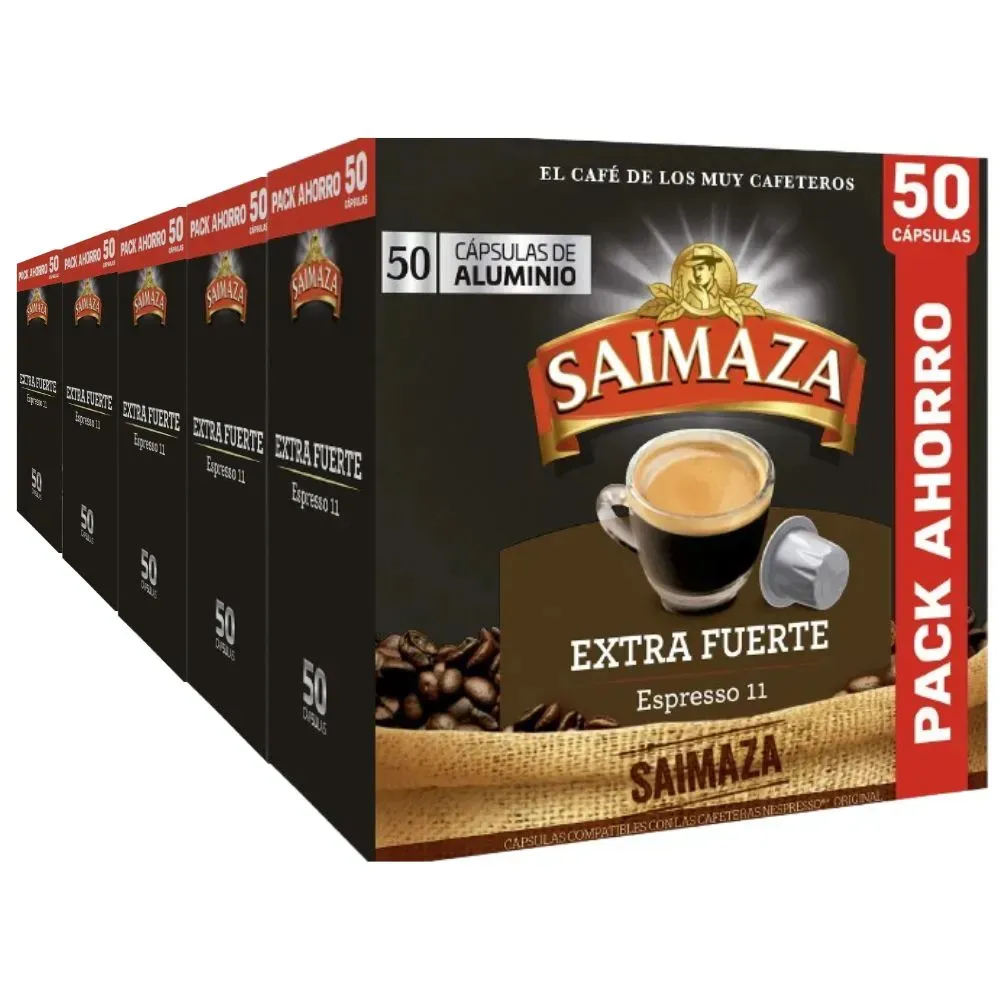 [4059491X5] Café Extra Fuerte 250 cápsulas Saimaza Nespresso