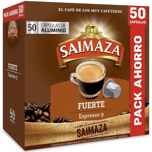 [4059492] Saimaza Café Fuerte PACK AHORRO 50 cápsulas de aluminio...