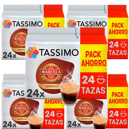 [4058278X5] Espresso Marcilla Tassimo 5 cajas  de 24 servicios