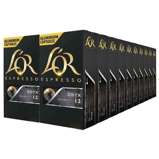 [4028367X20] Onyx L'or 20 cajas compatible Nespresso 200 cápsulas
