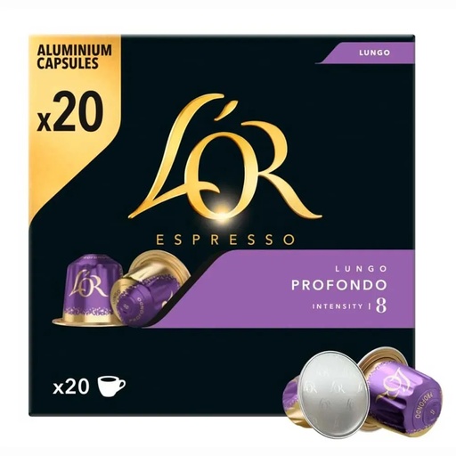 [4028582] L'OR Espresso Lungo Profondo compatibles Nespresso® 20 cápsulas
