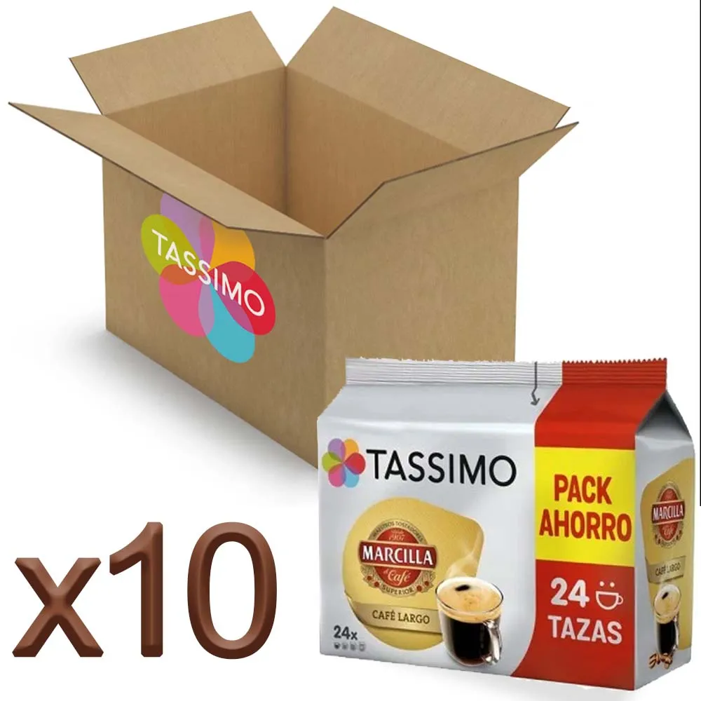 [4058279X10] Café Largo 240 cápsulas pack ahorro Marcilla Tassimo