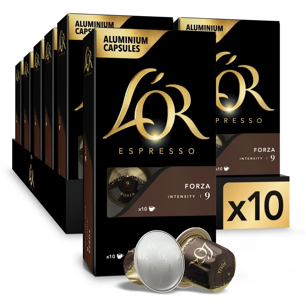 [4028359X10] L'OR Espresso Forza compatibles Nespresso® 100 cápsulas