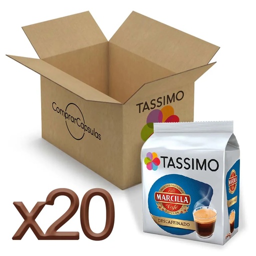 [4041616X20] Café Descafeinado 20 cajas | Tassimo Marcilla