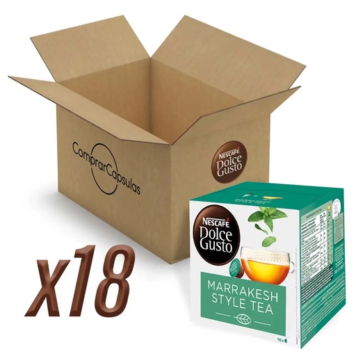 [12500260X18] Marrakesh Style Tea 18 cajas 288 Cápsulas| Dolce Gusto Nescafé