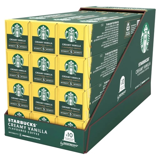 [6221393X12] Vainilla 12 cajas 120 cápsulas | Starbucks Nespresso