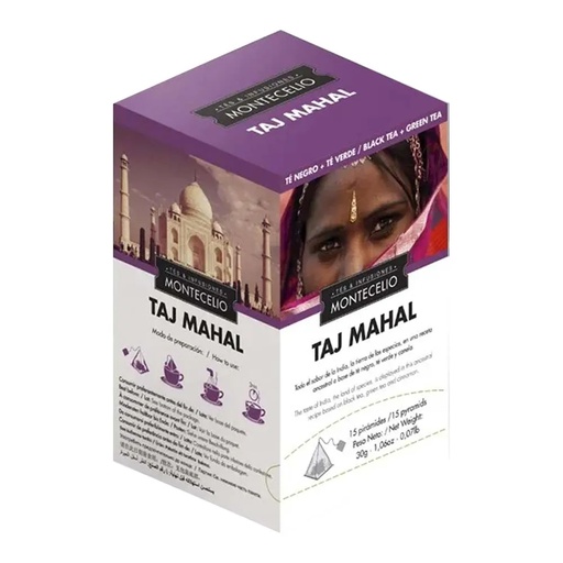 [82433] Té Negro + Té Verde Taj Mahal 15 bolsitas | Montecelio