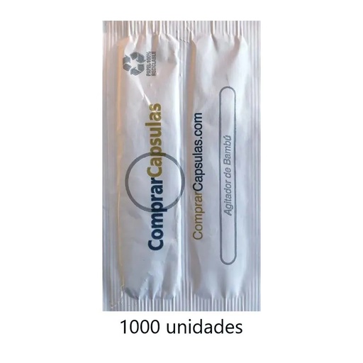 [ACC1000] Azúcar 7 gr con agitador de Bambú 1.000 unidades