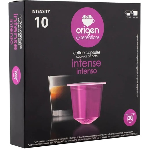 [220761] Intense Origen Sensations 20 cápsulas compatibles Nespresso®