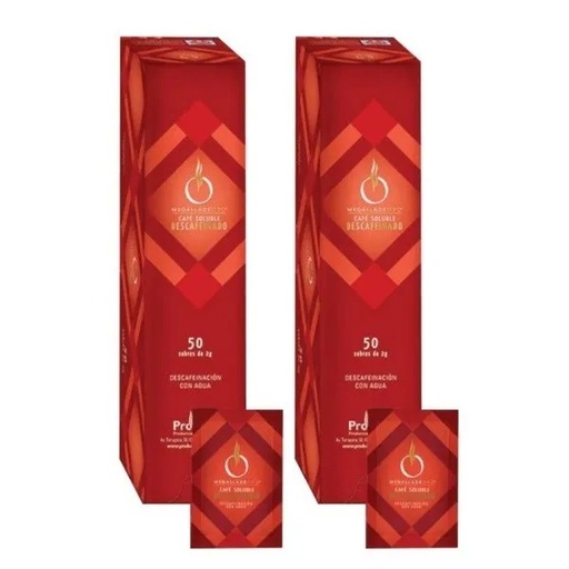 [4506] Café Soluble Descafeinado Medalla de Oro en sobres 100 x 2 gr.
