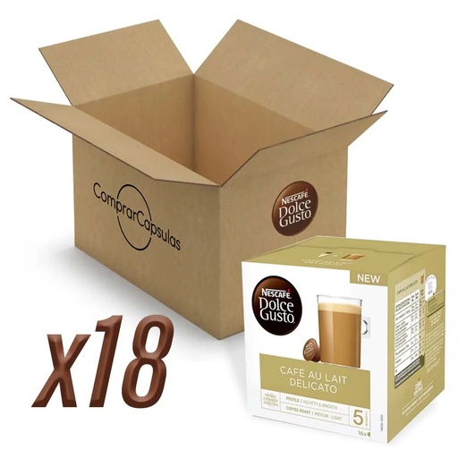 [12415782X18] Nescafé® Dolce Gusto® Café con Leche Delicato x 18, 288 Cápsulas