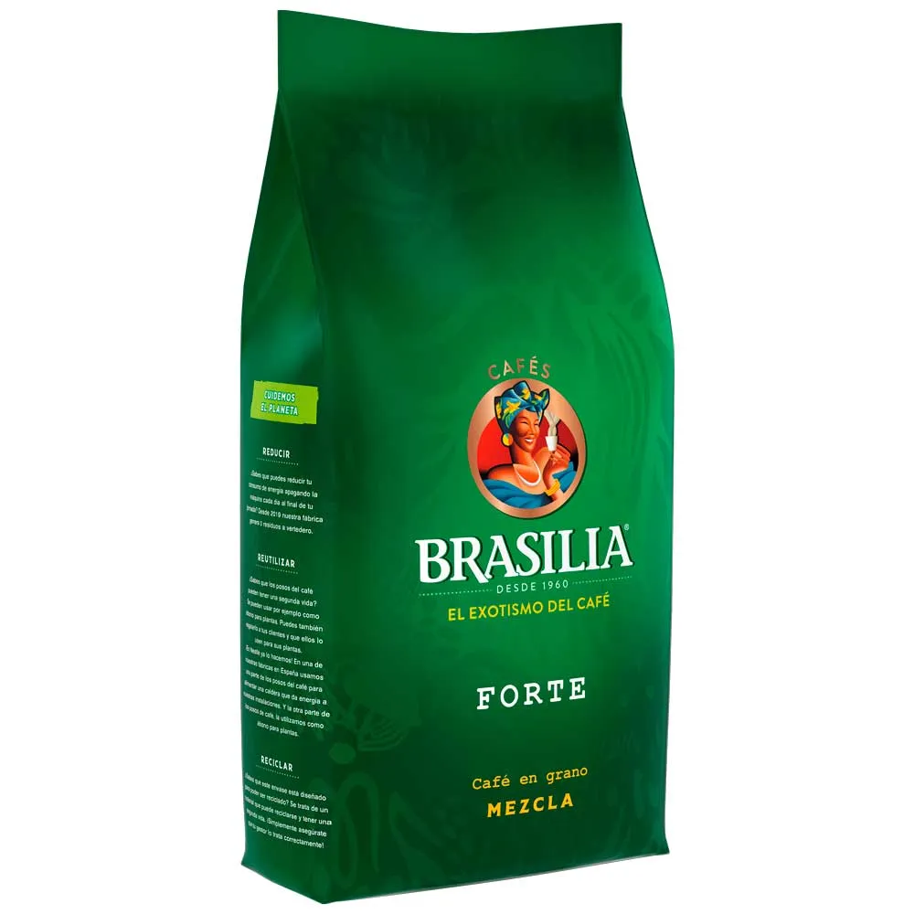 [12482361] Brasilia Forte  Mezcla Café Tostado en grano 1Kg. Calidad Nestlé