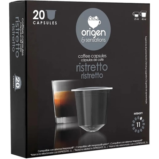 [220792] Ristretto Origen Sensations 20 cápsulas compatibles Nespresso®