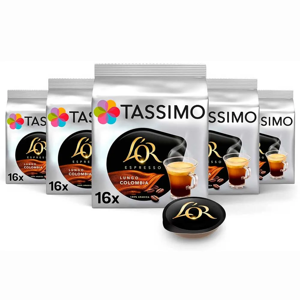 [4090435X5] Lote 5 Tassimo L'OR Lungo Colombia