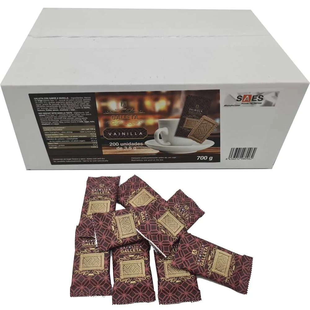 [DCMINI/V] Galletas Vainilla  200 unidades de 3.5 gramos envasadas individualmente