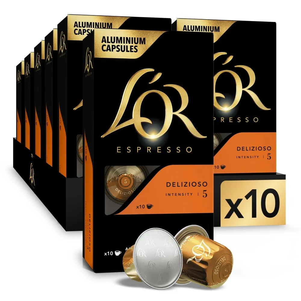 [4028356X10] L'OR Espresso Delizioso compatibles Nespresso® 100 cápsulas