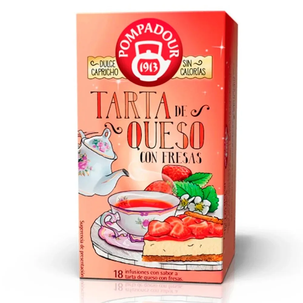 [70089] infusión Tarta de Queso con Fresas Pompadour 18 unidades