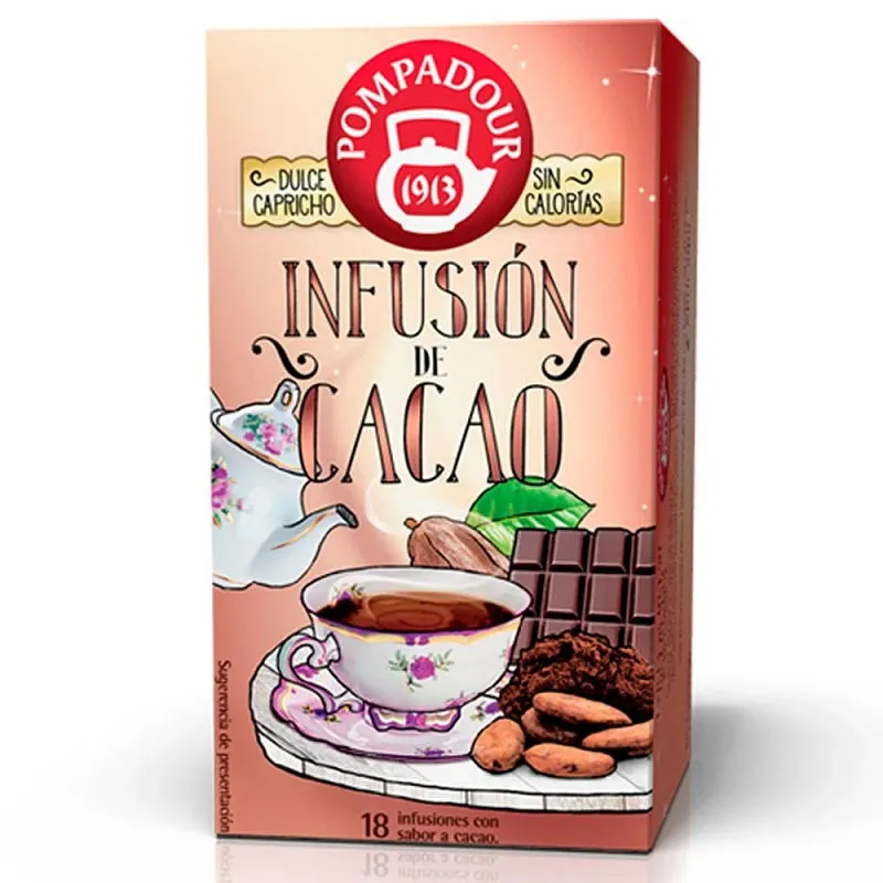 [70681] Infusión con sabor a Cacao Pompadour 18 bolsitas
